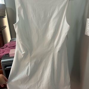 Sleeveless White Backless Dress